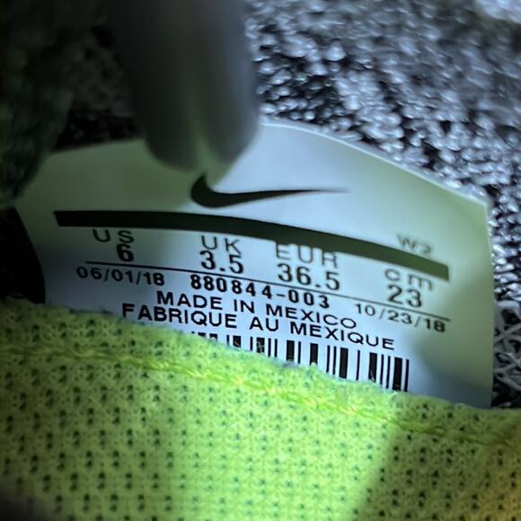 Nike Free RN Flyknit Black Gray White 880844-003 Running Shoes Womens Size 6 - Picture 10 of 10